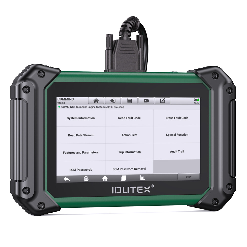 IDUTEX TS710 Heavy Duty Truck Diesel Diagnostic Scanner DPF Regen Actuation Test