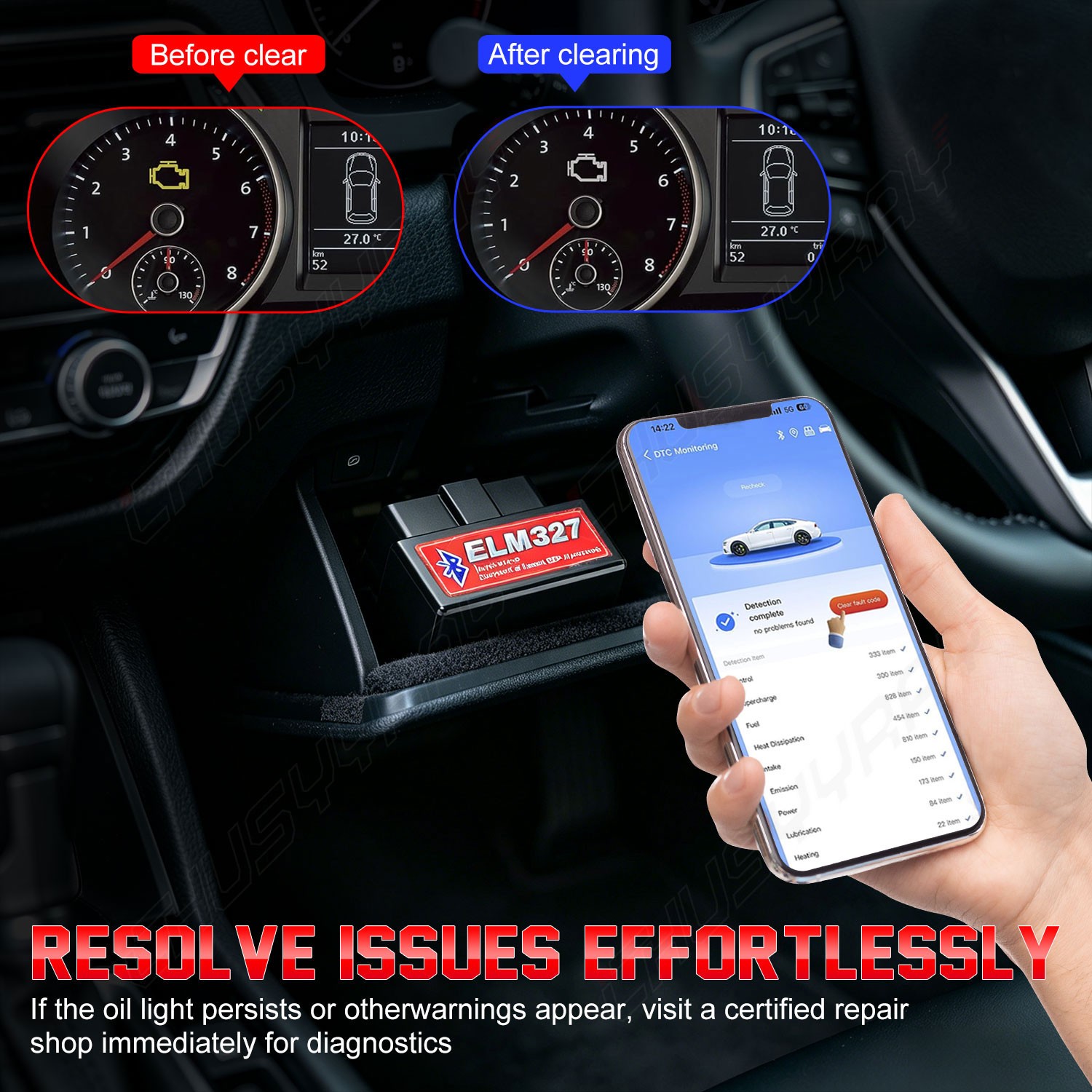 OBD2 ELM327 V5.1 MINI Bluetooth Car Code Reader Diagnostic Scanner For Android
