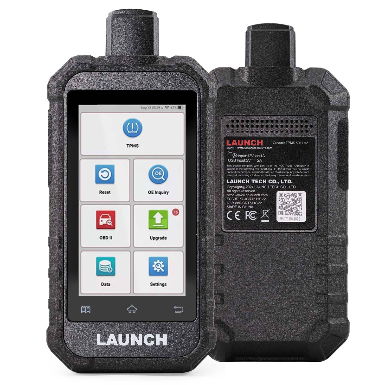 2025 LAUNCH X431 Creader 5011 V2 TPMS Tool Sensor Relearn Scanner 315MHz 433MHz
