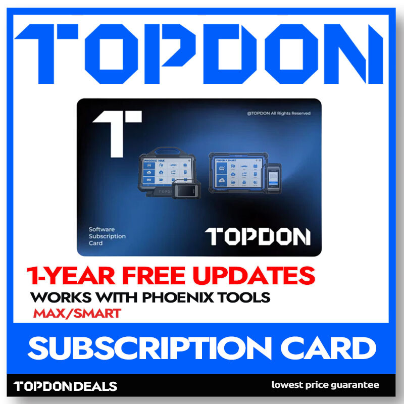 TOPDON 1-YEAR Free Update Software Subscription Card For Phoenix Max Smart Tools