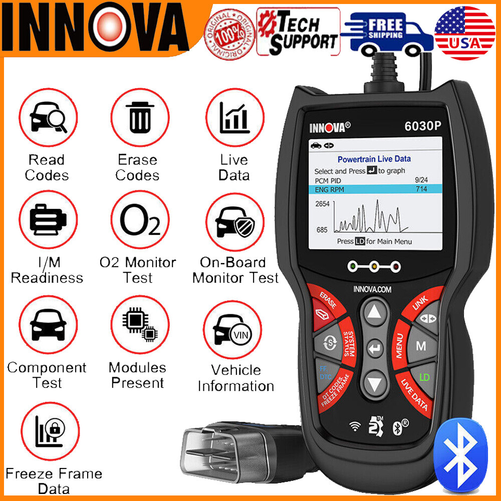 INNOVA 6030P OBD2 Scanner Engine ABS Battery System Code Reader Diagnostic Tool