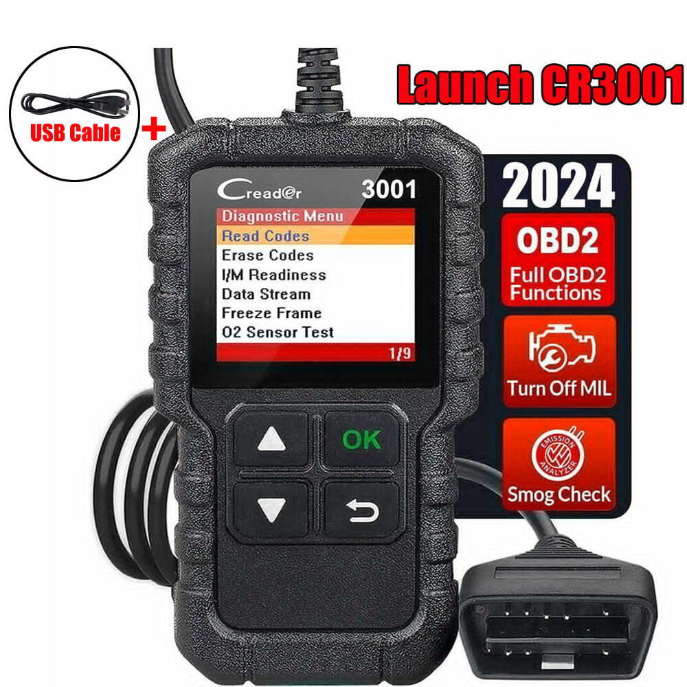 LAUNCH CR3001 OBD2 Auto Diagnostic Scanner Tool Fault Code Reader Check Engine