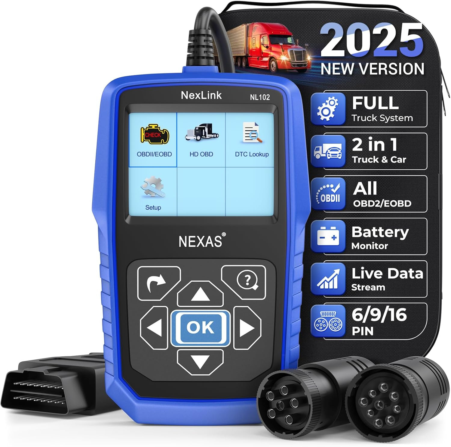 NEXAS NL102 All System Heavy Duty Truck Diesel Scanner Diagnostic Tool SAS ESP