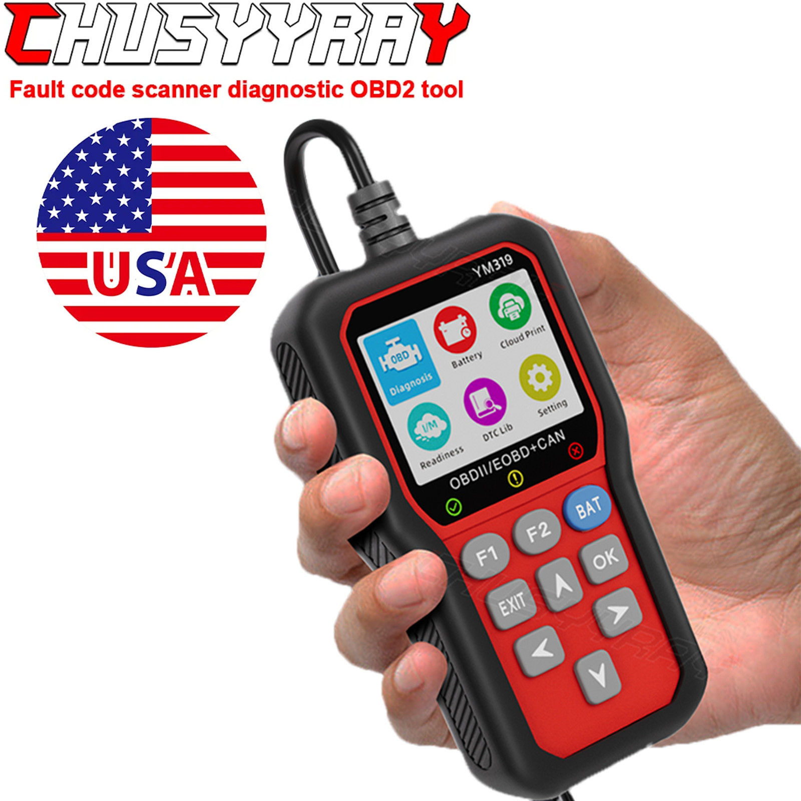 OBD2 Scanner Diagnostic Engine Car Code Reader – Car OBDII/EOBD Diagnostic Tool