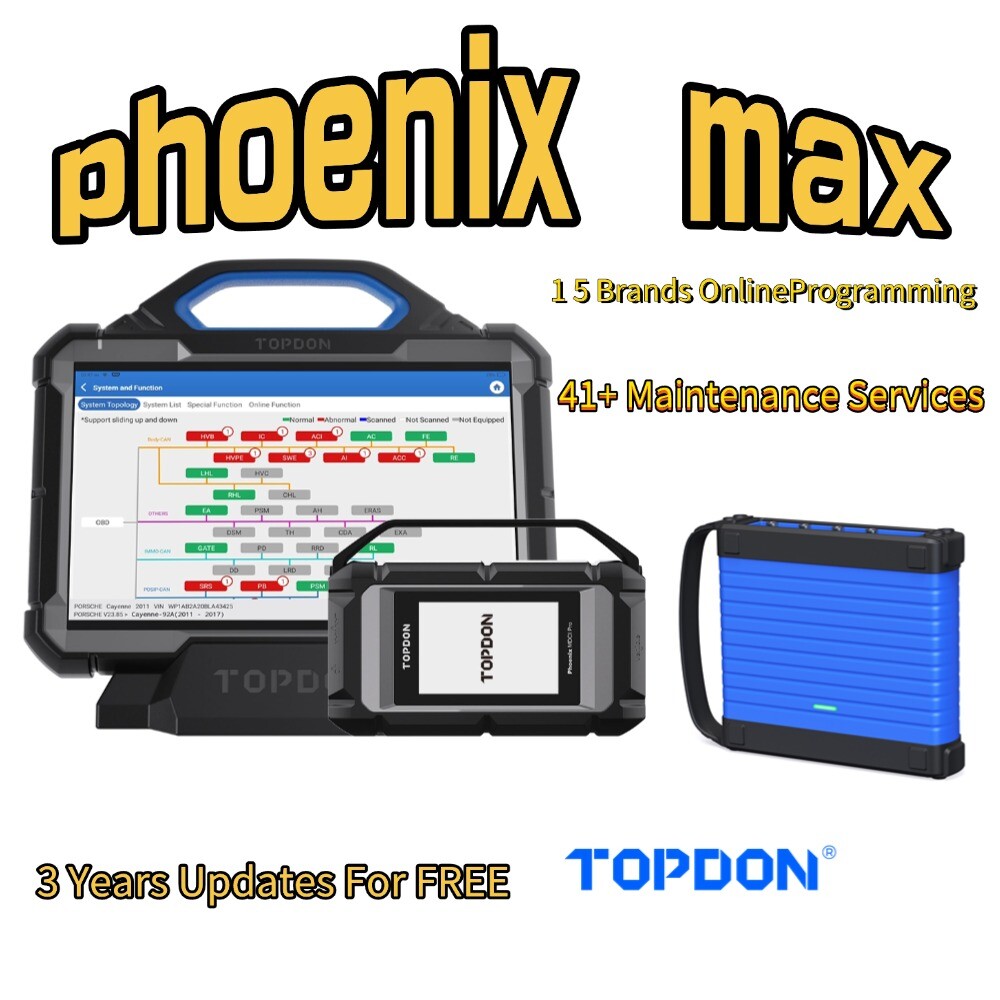 #1 TOPDON Phoenix Max + T-ninja Box + HD Kit + BT Mobile Pros + ADAS ULTRA DIAG
