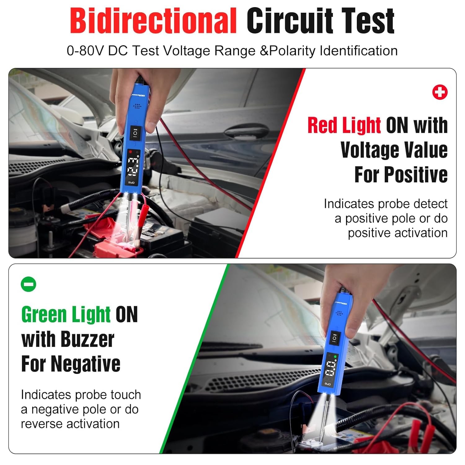 Car Circuit Tester Probe 24V 12V 6V DC Voltage Continuity Tester US