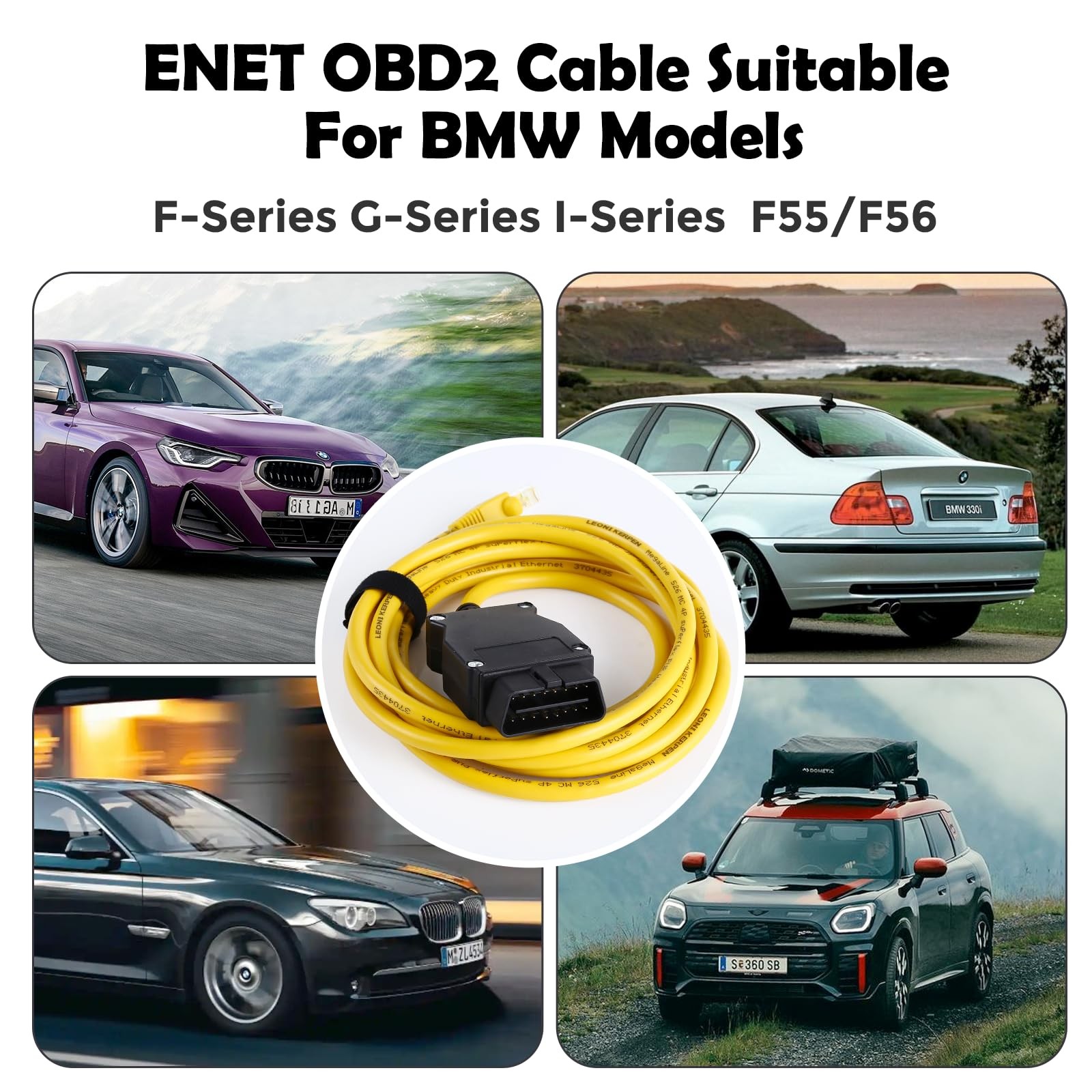TTXSPP ENET OBD2 Cable + USB Type C for BMW F & G Series, OBD 2 meters