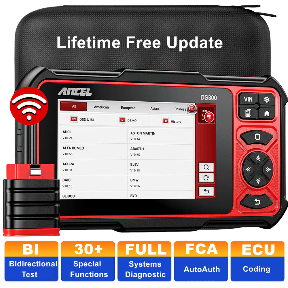 Bidirectional Scanner OBD2 Diagnostic Tool Full System Scan ECU Coding +30 Reset