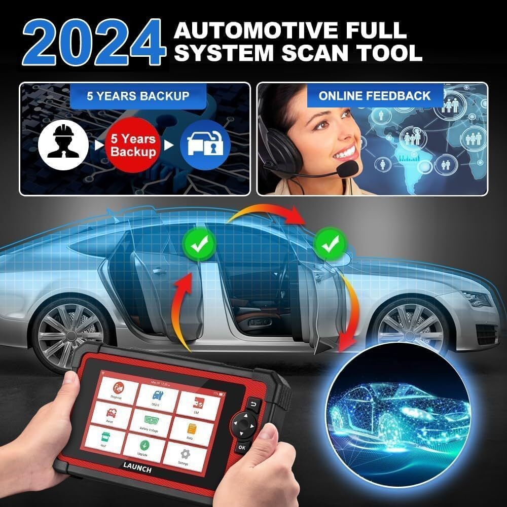2025 LAUNCH CRP909 Full System Car Diagnostic Tool OBD2 Scanner Key Coding TPMS