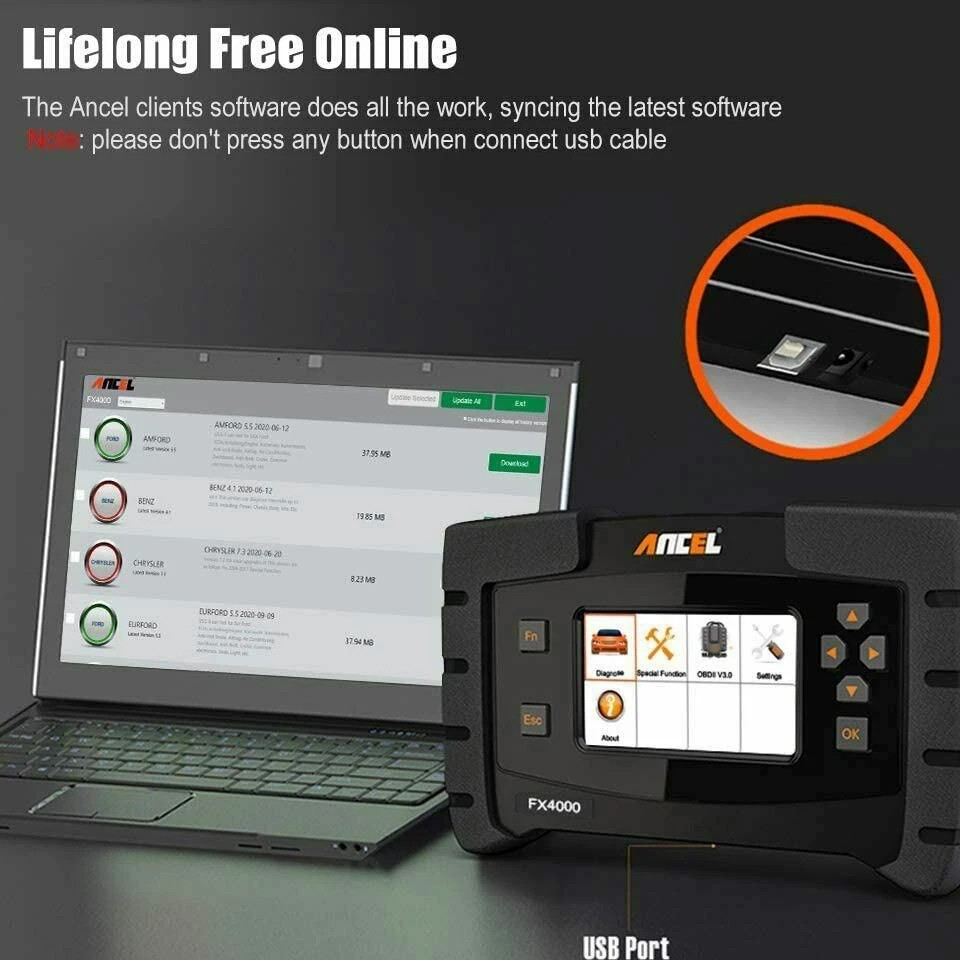 ANCEL FX4000 For BMW OBD2 Full System Car Diagnostic Tool Oil EPB Service Reset