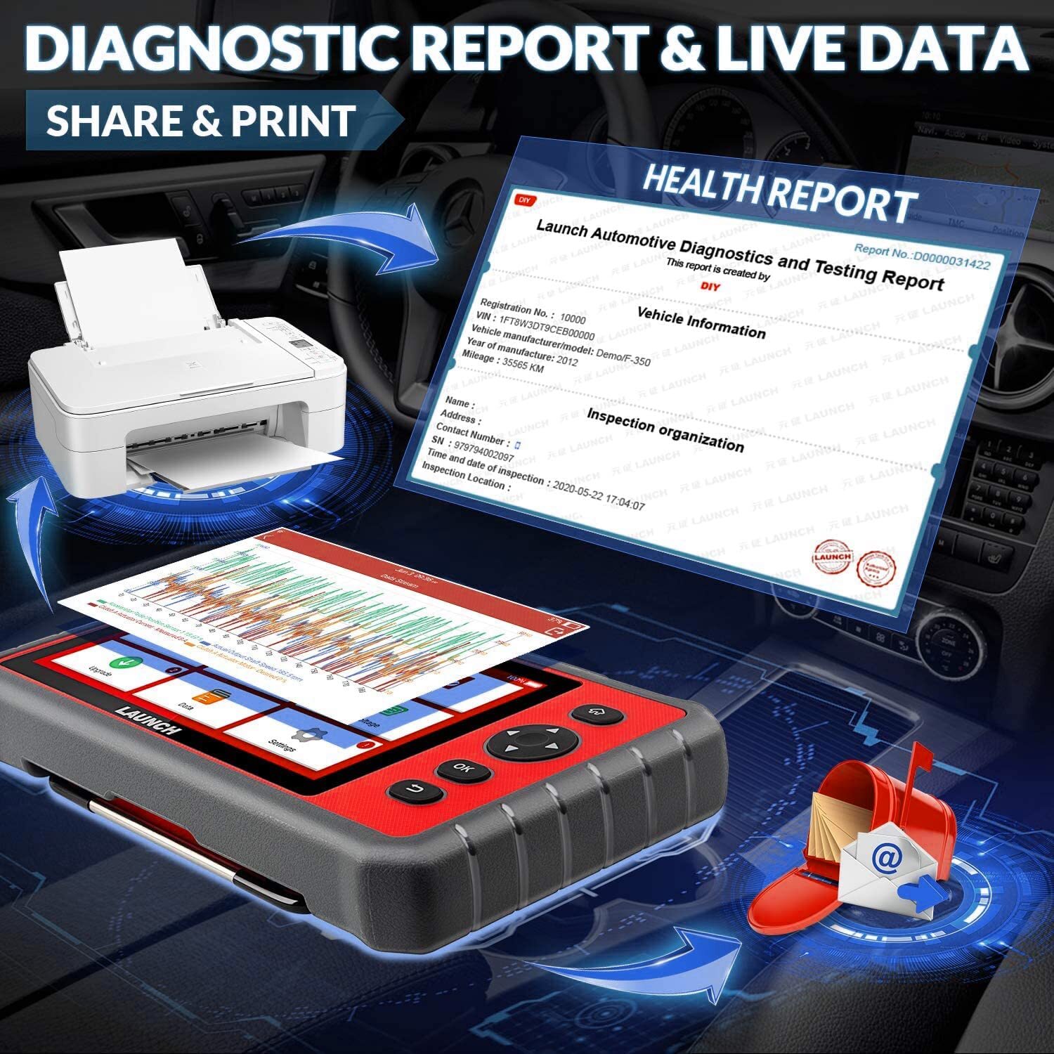 2024 LAUNCH CRP909E Pro Full System Diagnostic Tool OBD2 Scanner Key Coding TPMS