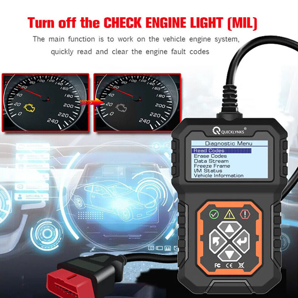 QUICKLYNKS T31 Car Engine OBD2 Scanner OBDII Fault Code Reader Auto Scan Tool