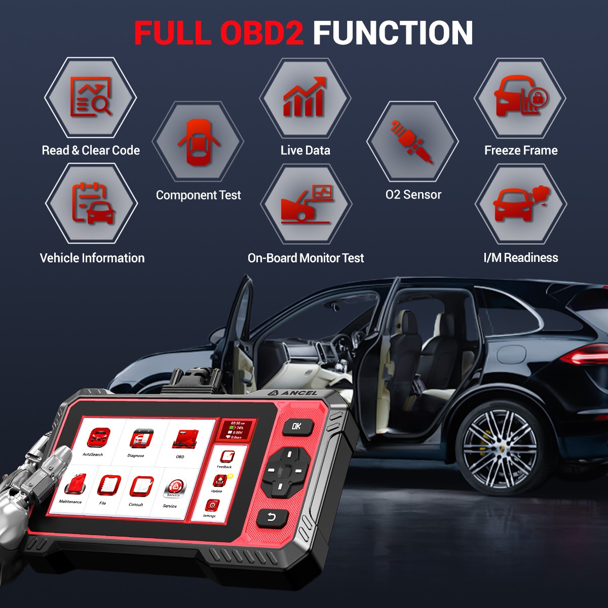 DS410 All System Bidirectional OBD2 Scanner Diagnostic ABS Bleeding Oil EPB TPMS
