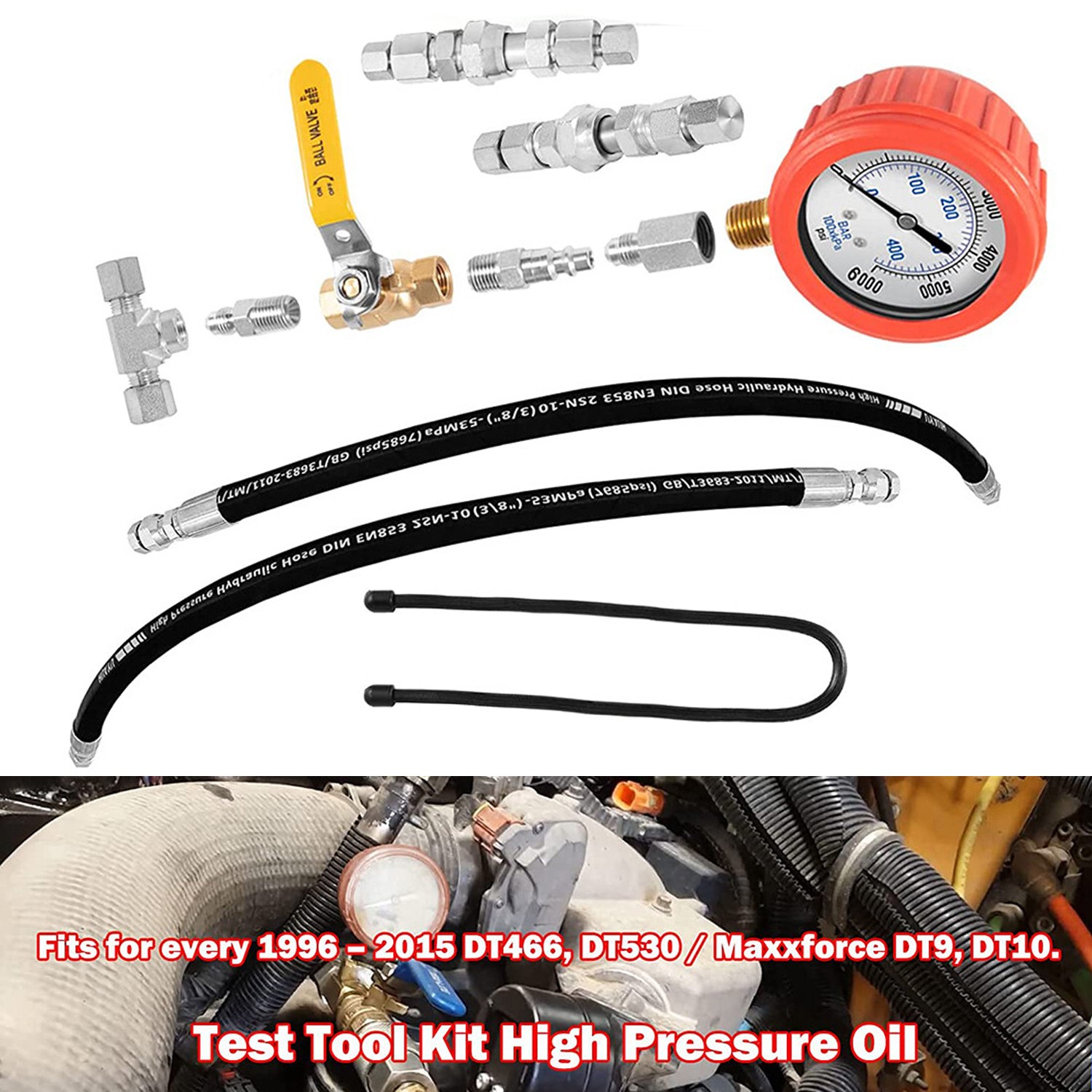 International MaxxForce DT 9 10 466 Hpop System Test Tool Kit High Pressure Oil