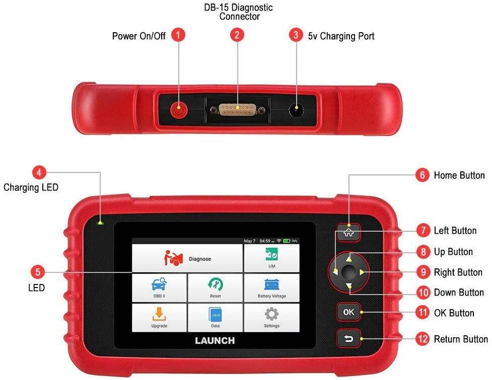 2026 Newest LAUNCH CRP129X V2.0 Elite OBD2 Diagnostic Scanner Upgrade of CRP123X