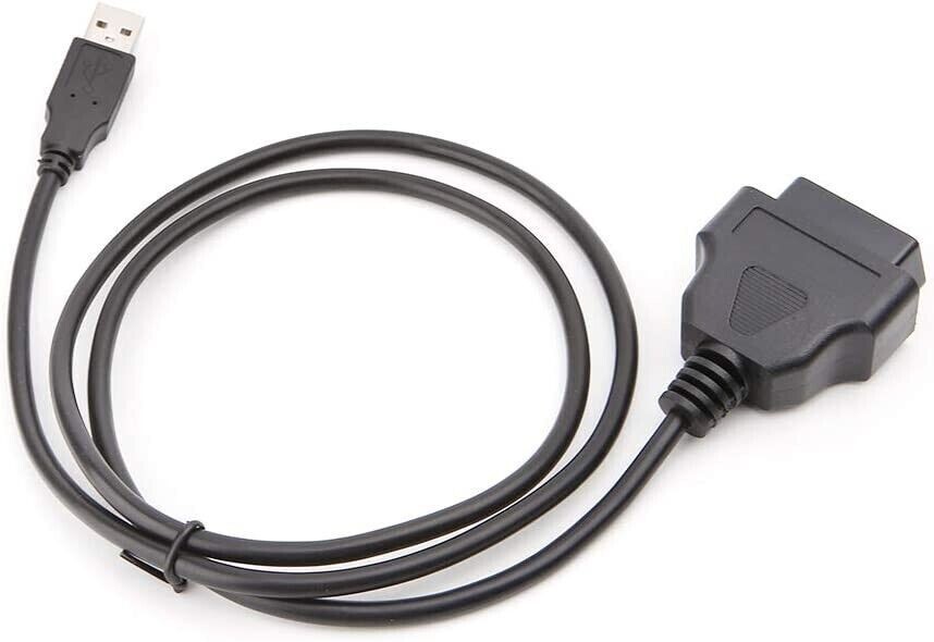 Diagnostic Tools 16 Pin OBD2 To USB Port Charger Adapter Cable Connector Brand.