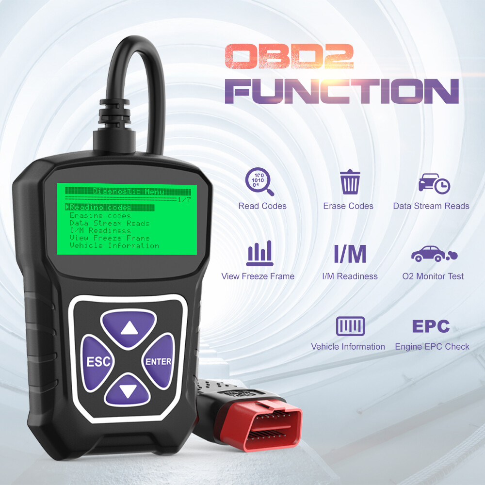 Automotive OBD2 Scanner EOBD Code Reader Check Engine Light Diagnostic Tool