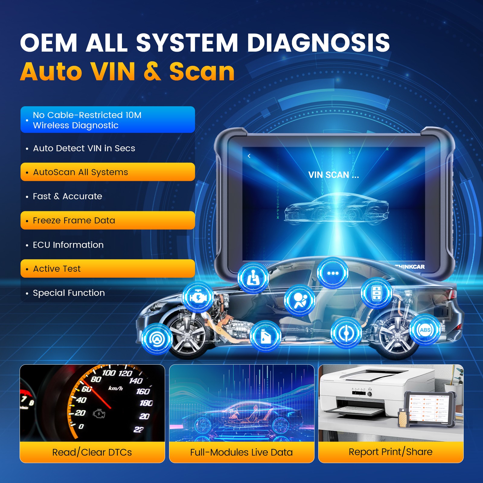 Thinkscan 689BT & TPMS Programming Full Systems OBD2 Car Diagnostic Scanner Tool