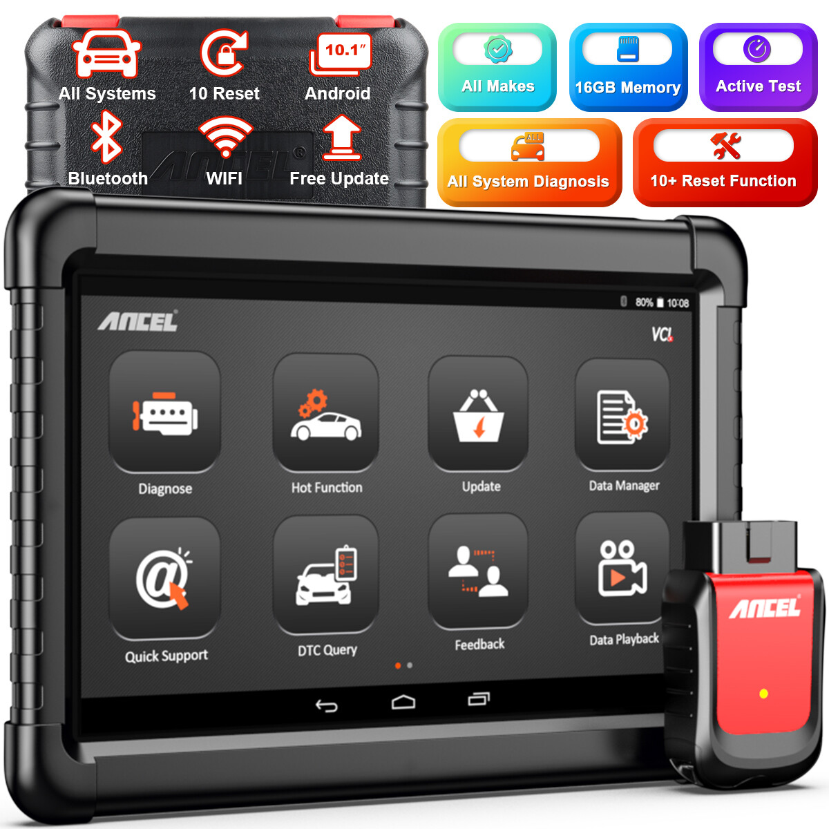 Ancel X6 Bidirectional All System OBD2 Scanner Car Diagnostic Tool Code Reader
