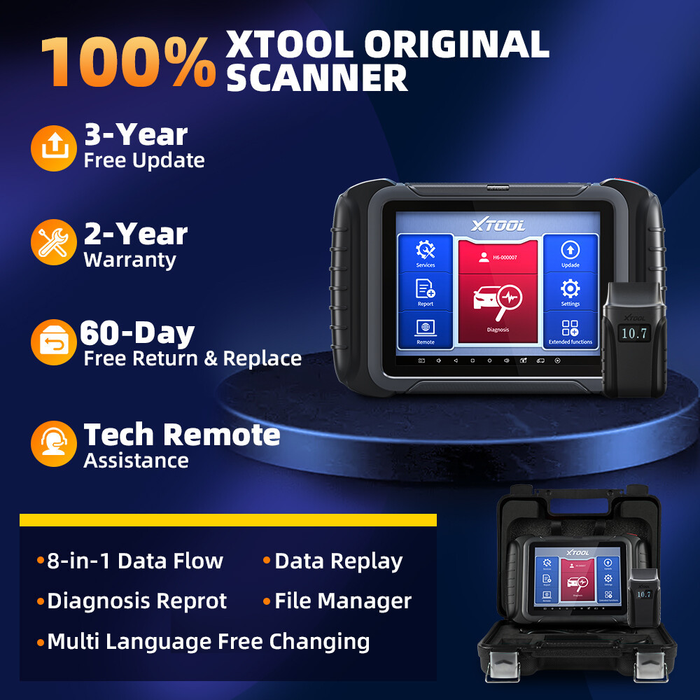 XTOOL D8BT Wireless Car Diagnostic Tool OBD2 Scanner Key Programmer Topo Mapping