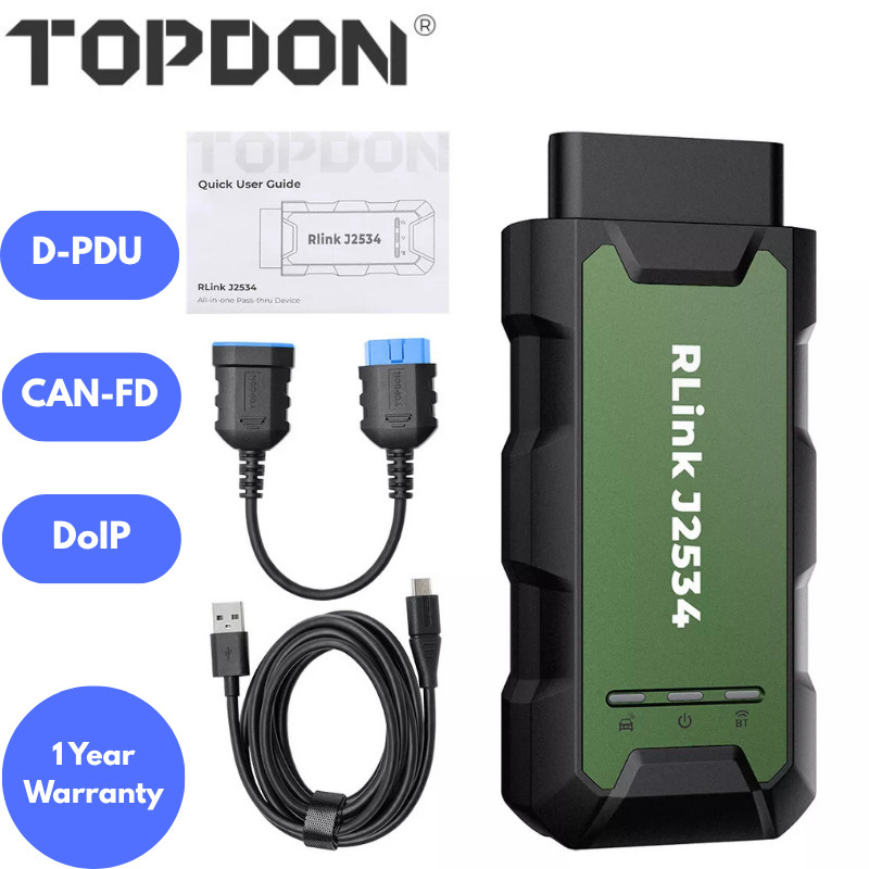 TOPDON RLink J2534 Pass-Thru Programmer OEM Reprogramming & Diagnostics Tool