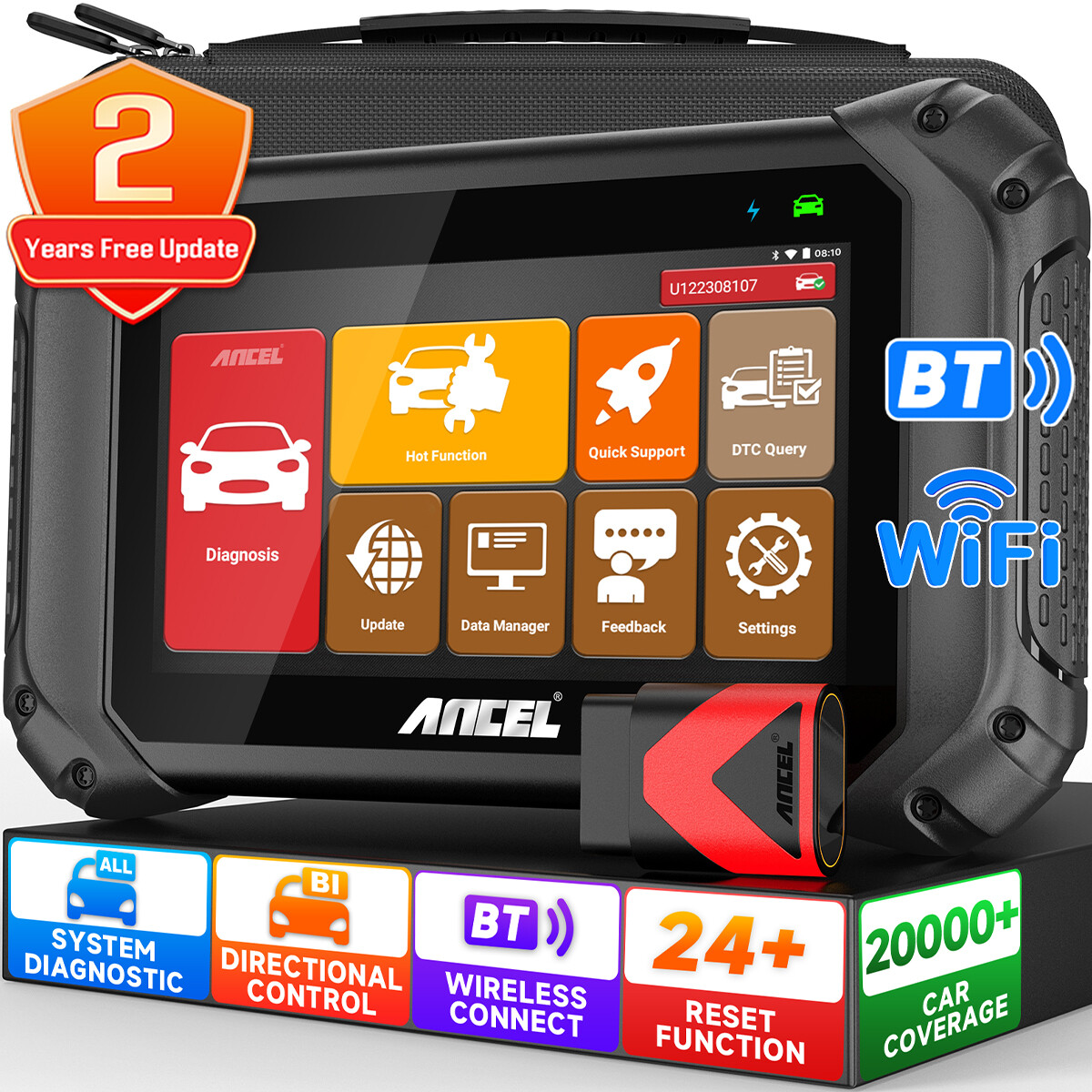 Bluetooth Bidirectional Car OBD2 Scanner Diagnostic ABS SRS TPMS DPF Oil Reset