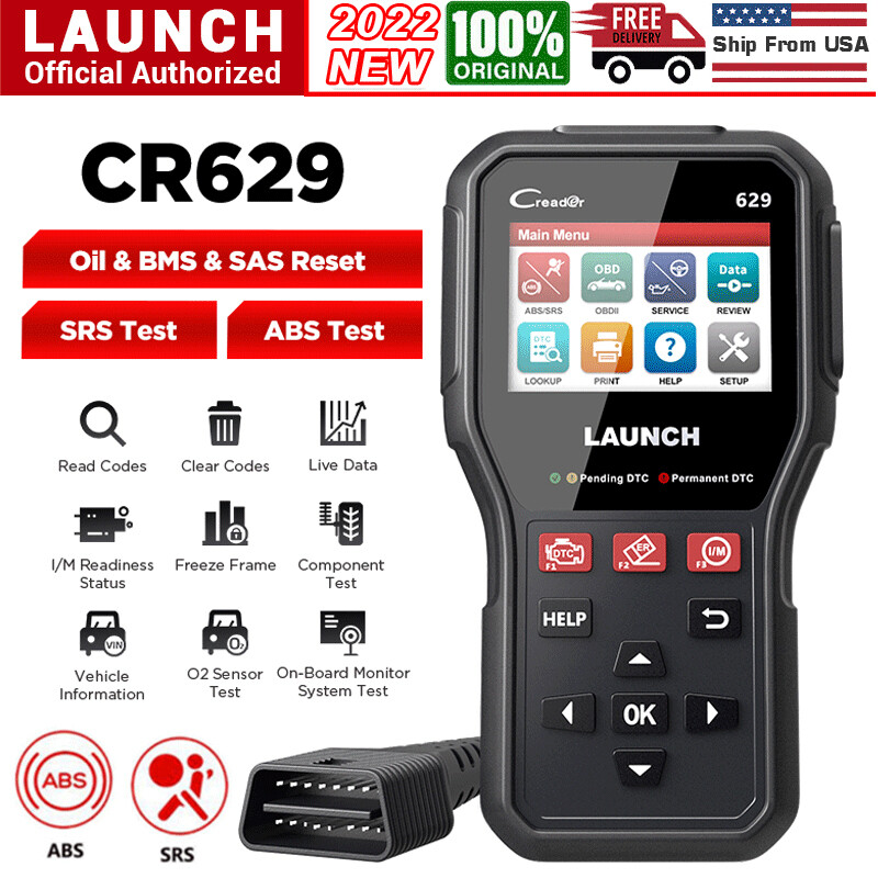 LAUNCH CR629 OIL SAS BMS ABS SRS OBD2 Code Reader Car Diagnostic Tool Scanner