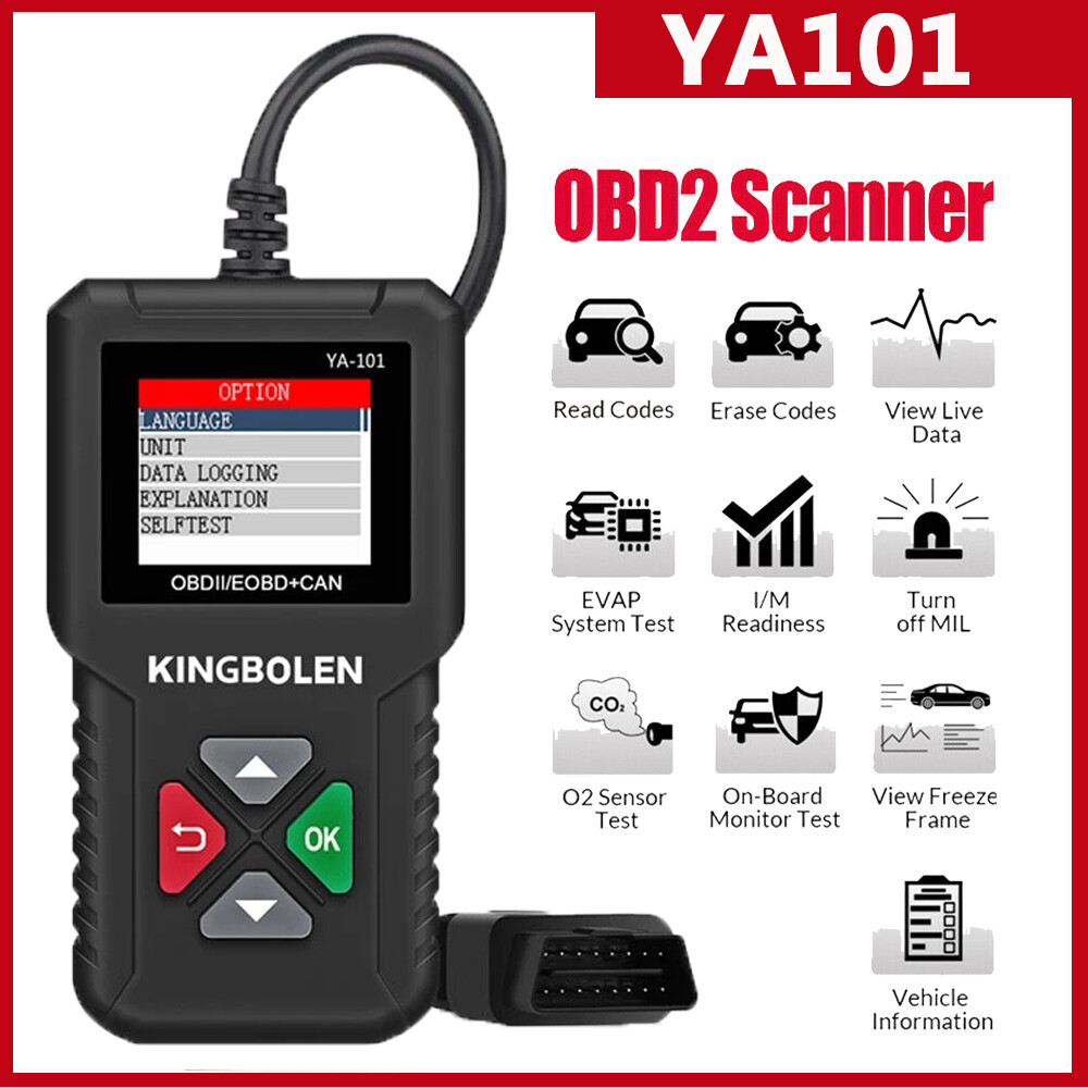 2026 KINGBOLEN YA101 OBD2 Scanner Car Check Engine Fault Automotive Code Reader