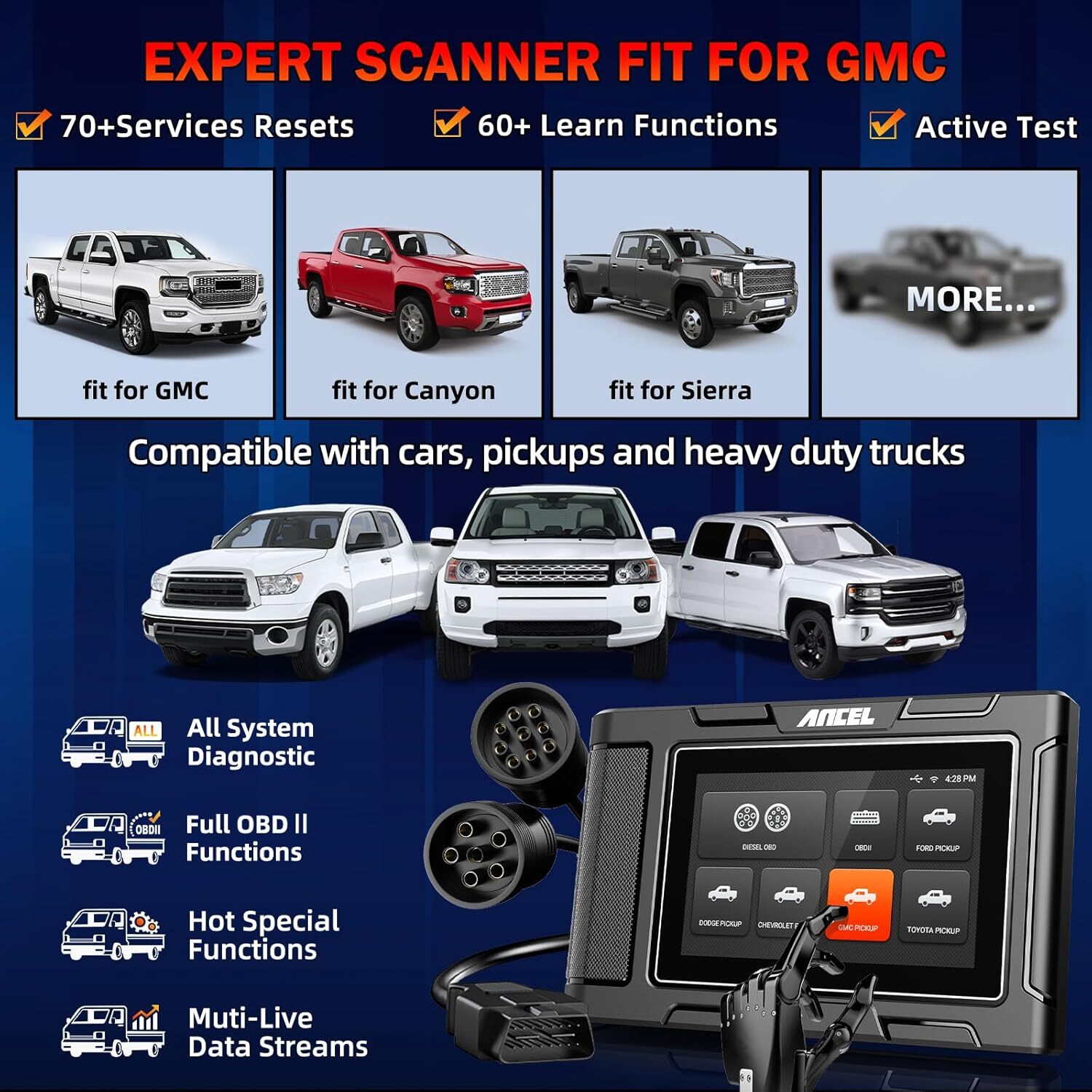 Pickup Truck Scanner Bidirectional Diagnostic Tool for Ford/Chevrolet/Dodge/RAM