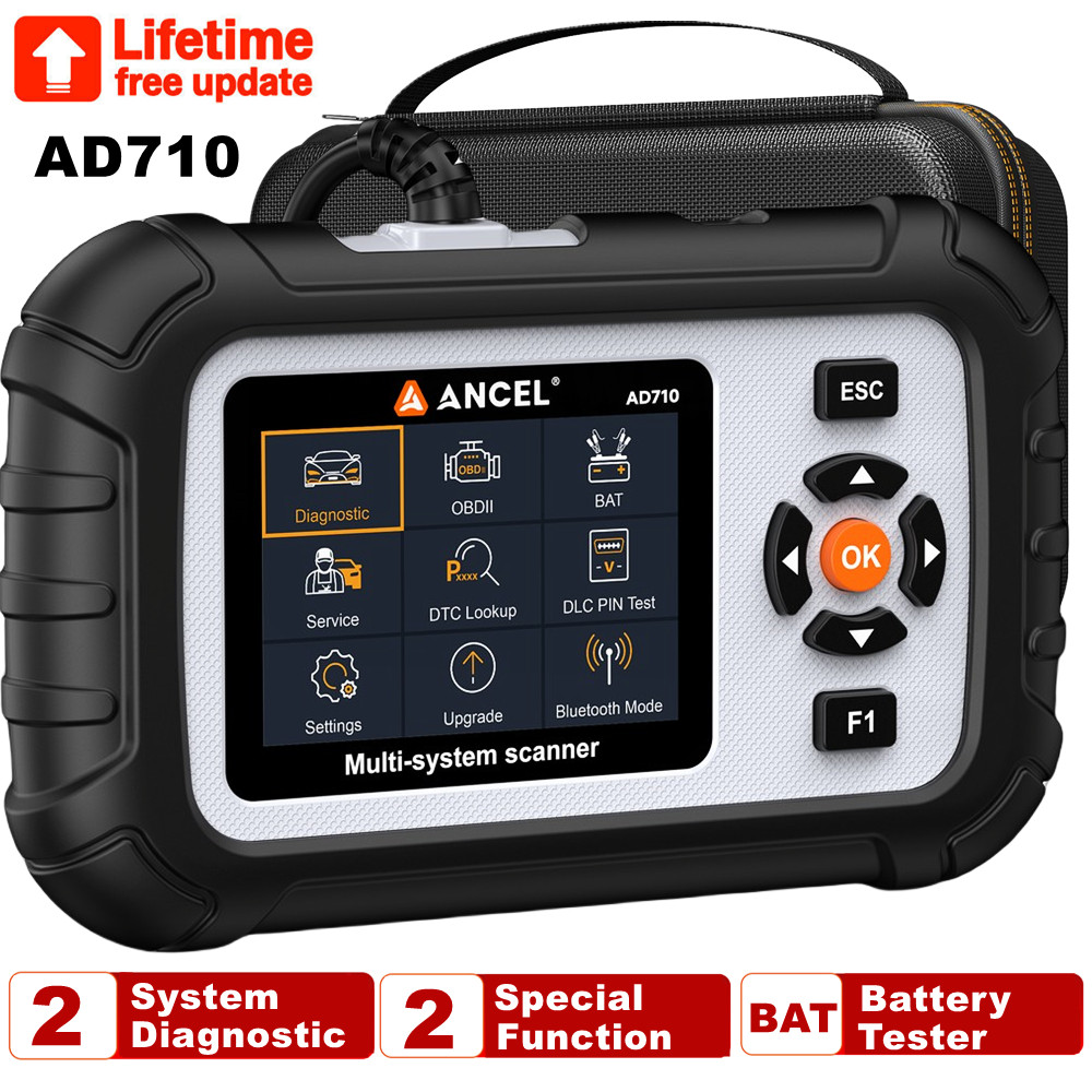 12V Battery Tester & OBD2 Scanner Car Engine ABS SRS Diagnostic Tool Free Update