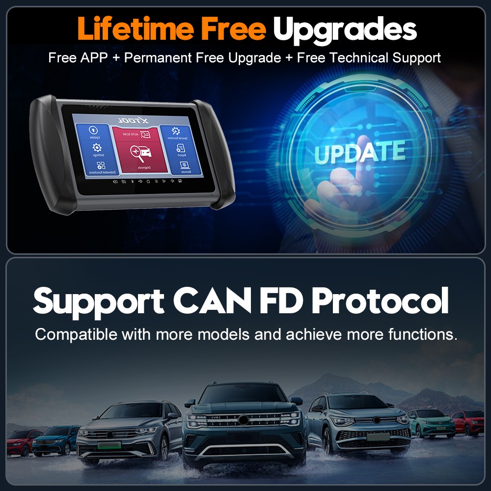 XTOOL IP616 Car Full System Diagnostic OBD2 Scanner 31+ Services Key Programming