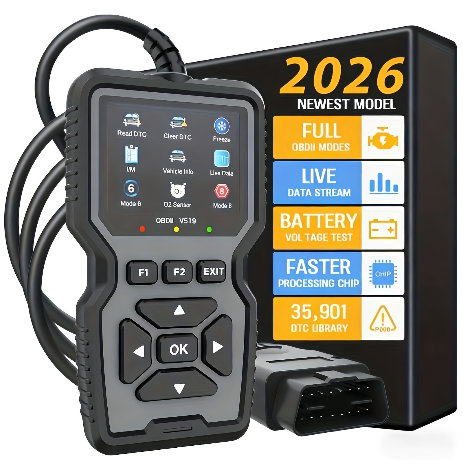 V519 OBD2 Scanner Automotive Code Reader Check Engine Diagnostic Tool CAN BUS