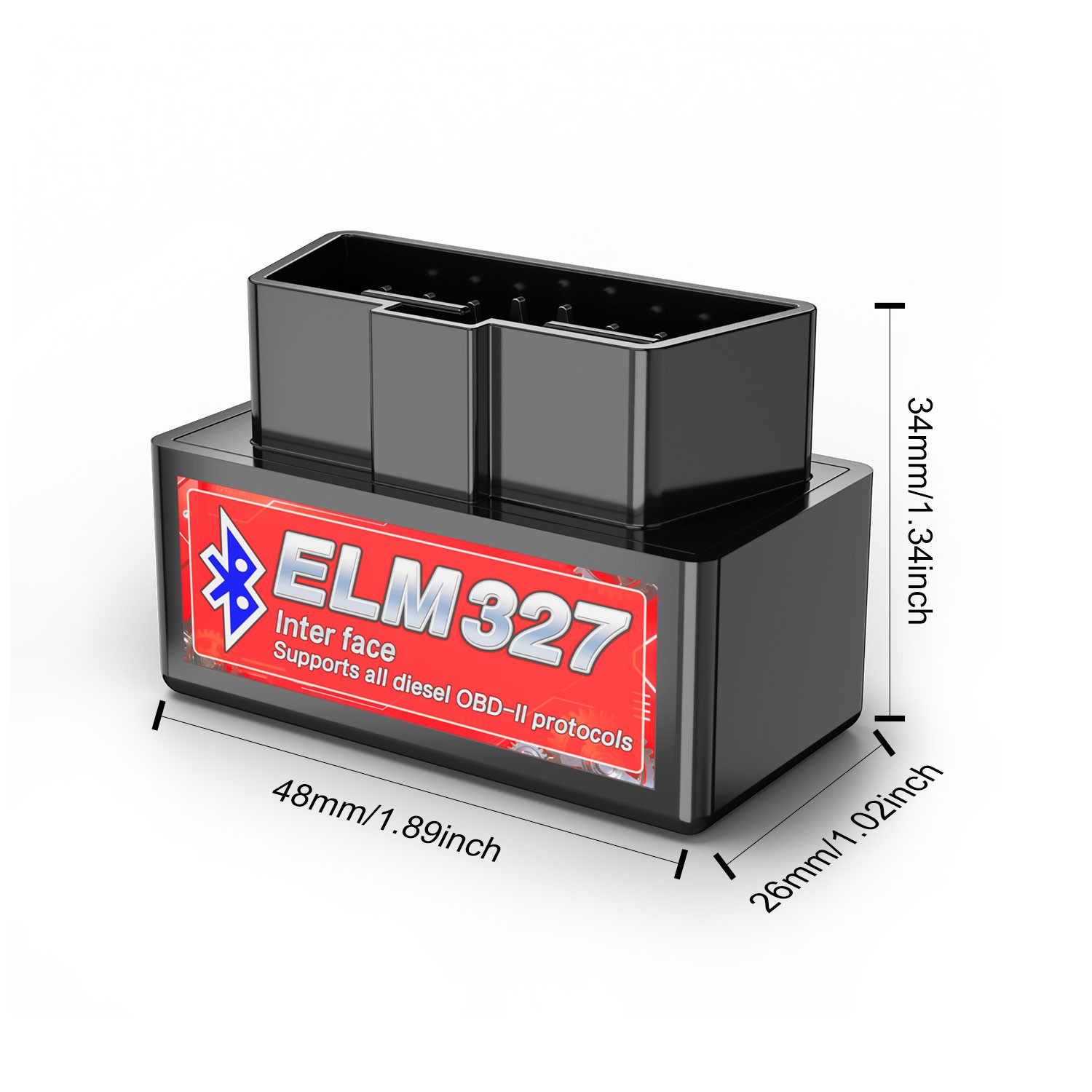 ELM327 Bluetooth OBD2 Scanner Real-Time Data Car Diagnostic Tool For iOS Android