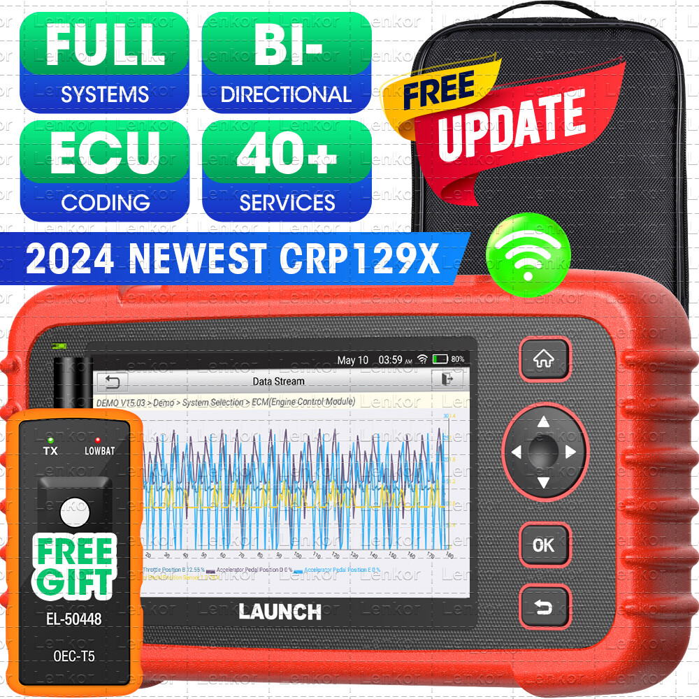 2024 Launch CRP129X OBD2 Car Scanner Engine SRS ABS SAS TPMS EPB Diagnostic Tool