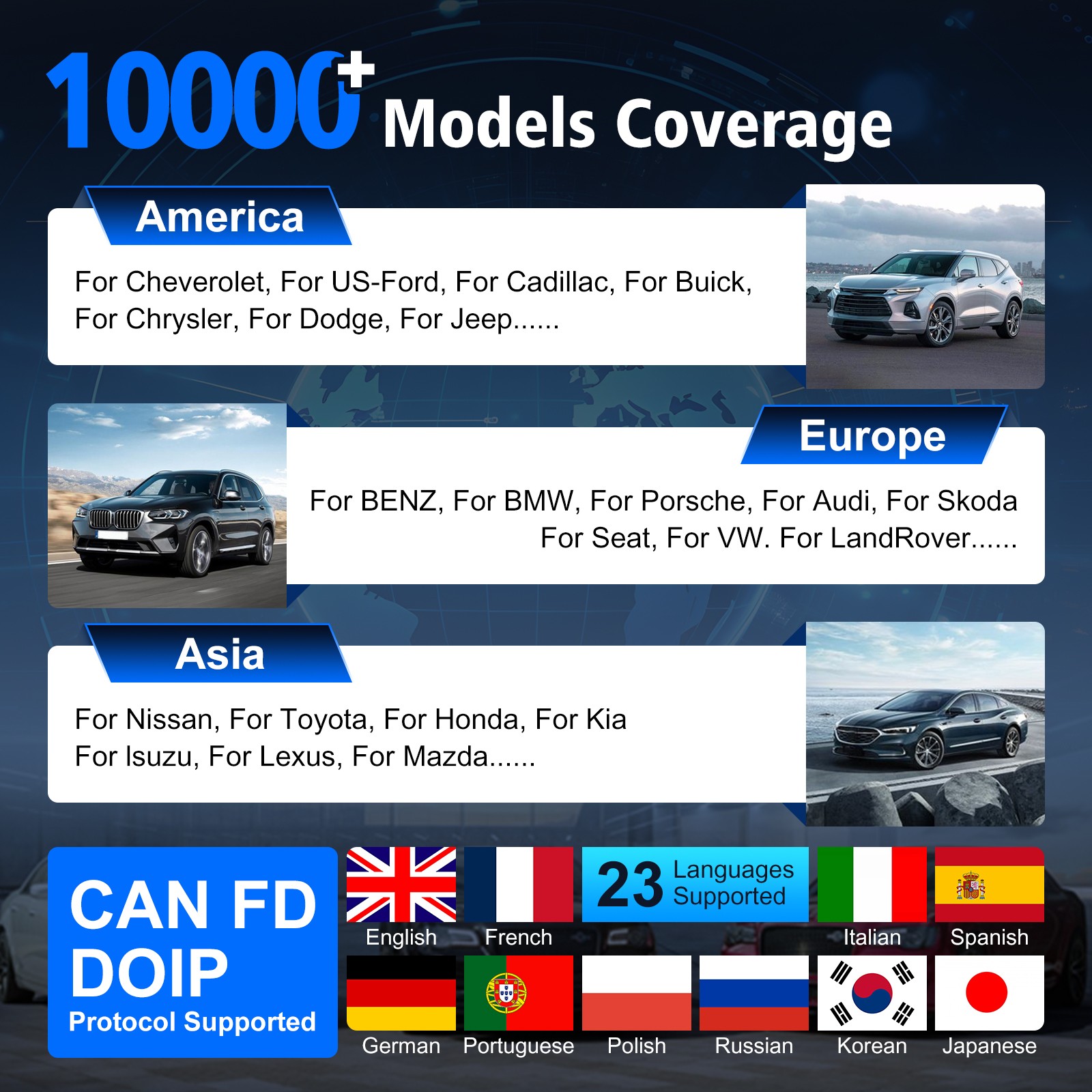 US Newest XTOOL IP616 V2.0 Auto Diagnostic Tool OBD2 Scanner All System ECU keys