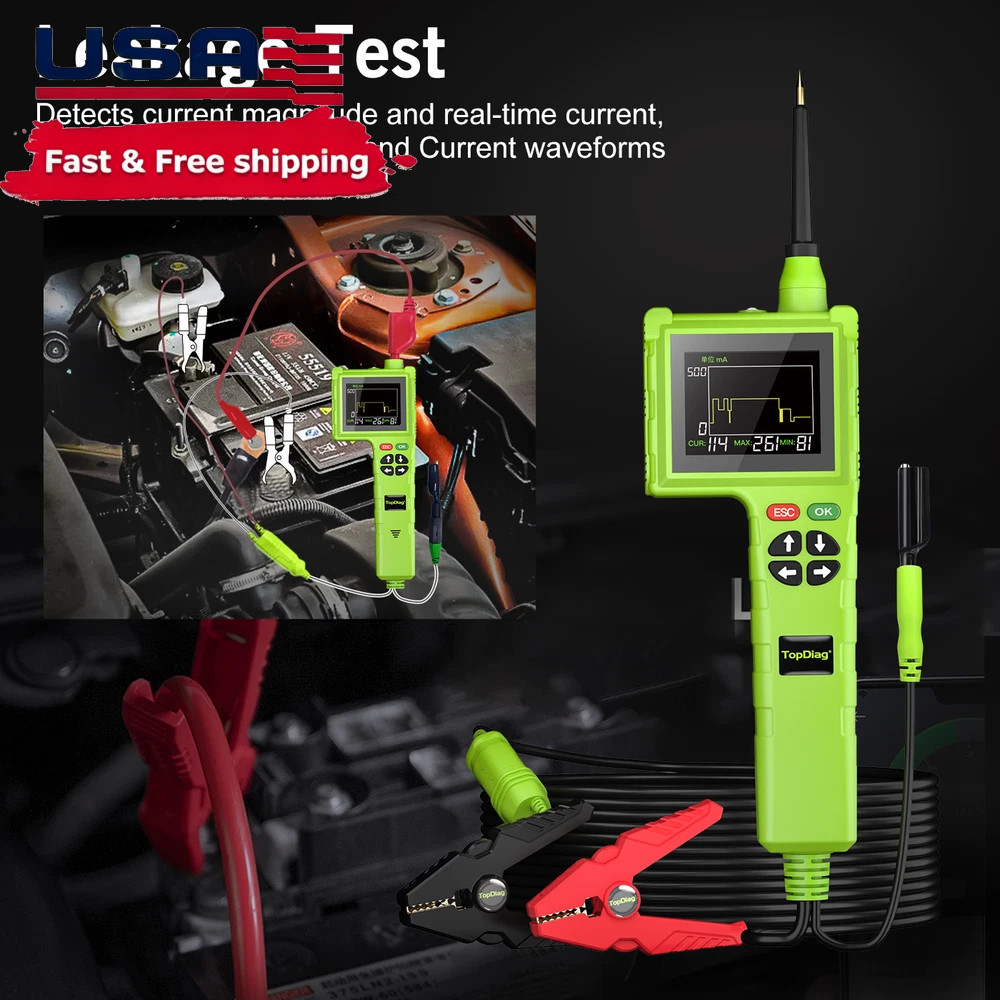 P200 Pro Topdiag Car Circuit Tester Power Probe Kit Relay Fuel Injector Tester