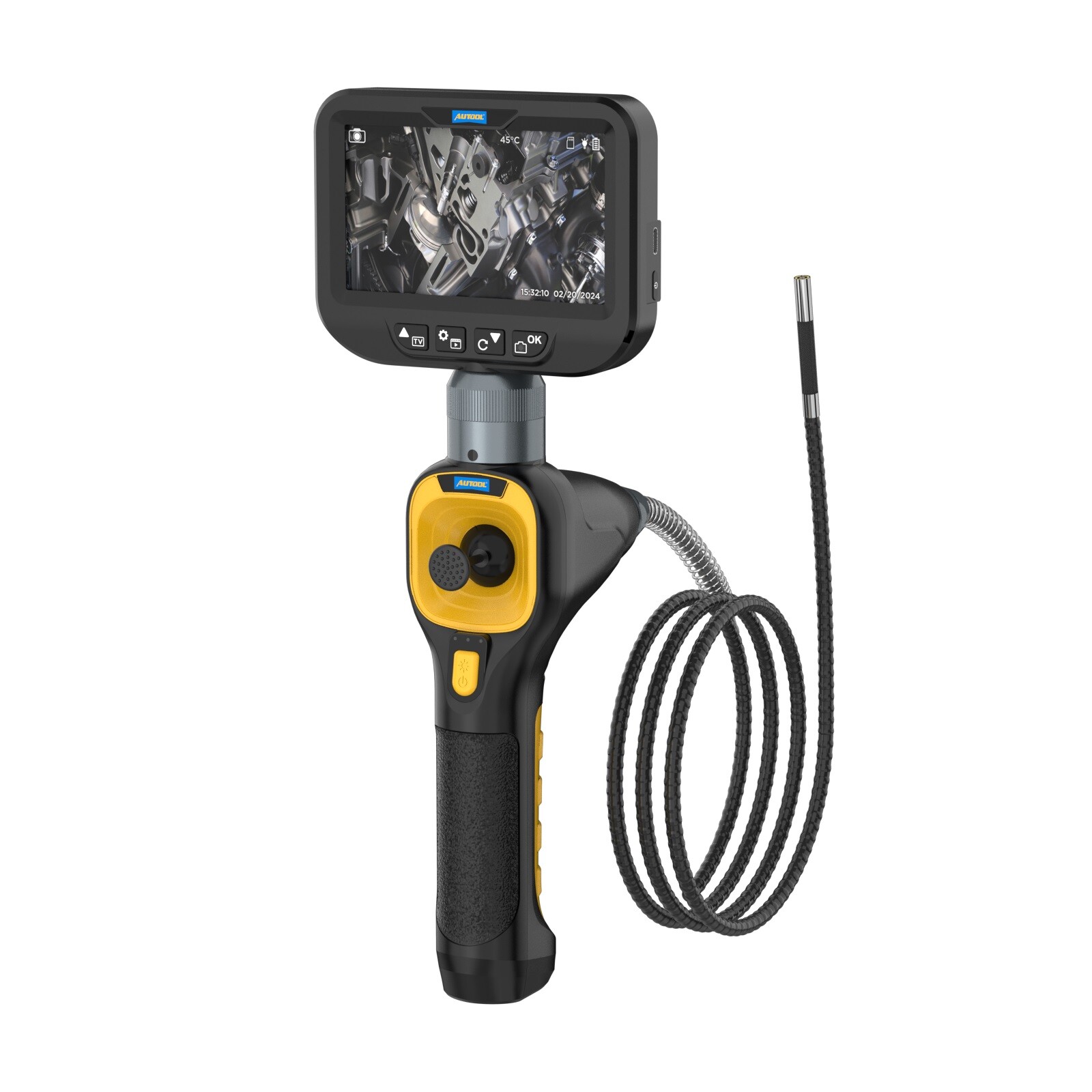 4-Way 360°Articulating Borescope 6.2mm Endoscope Inspection Camera 1080HD IP67