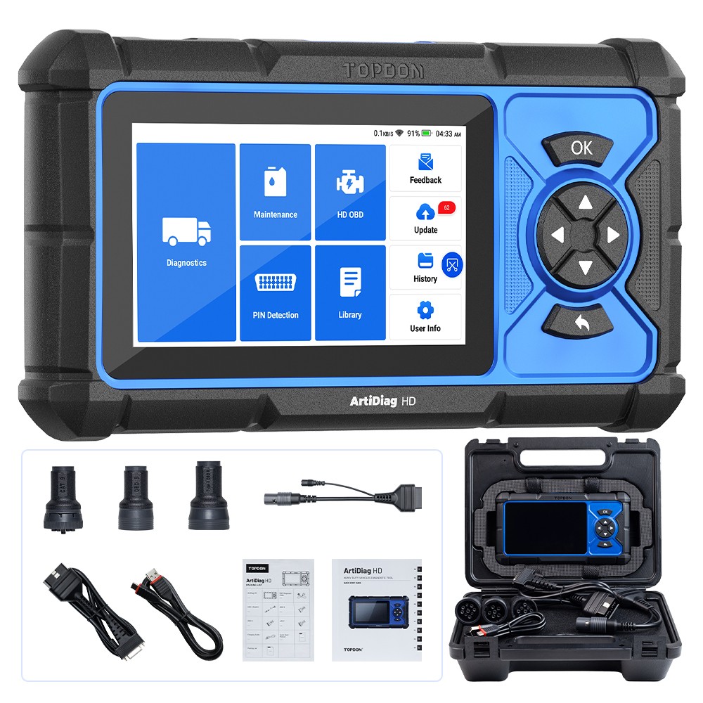 Topdon AD HD 24V Heavy Duty Truck Scanner All System Diagnostic Tool DPF EPB