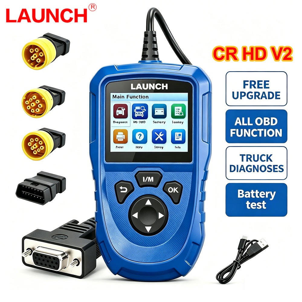 2026 LAUNCH CR HD V2 Diesel Heavy Duty Truck Diagnostic Scan Tool OBD2 Scanner