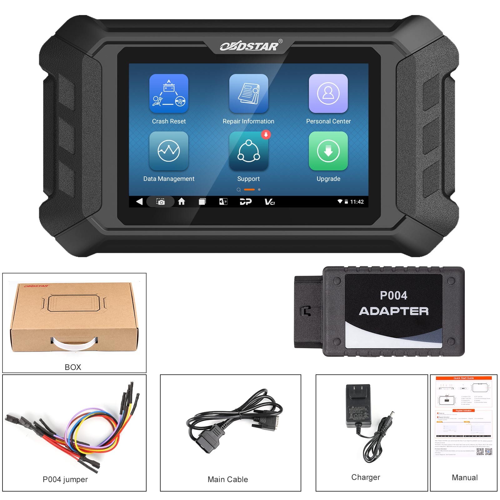 OBDSTAR P50 Reset Tool +CAN FD Adapter+MP001 Programmer+RH850/V850 C4-06 Adapter