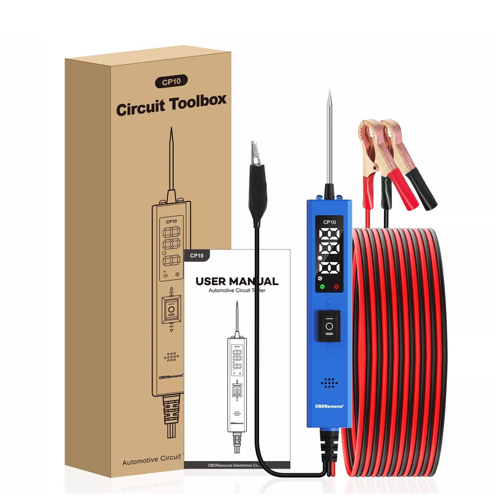 Probador De Circuitos Corriente Electrica DC Voltaje Automotriz 12-24V Con Luz