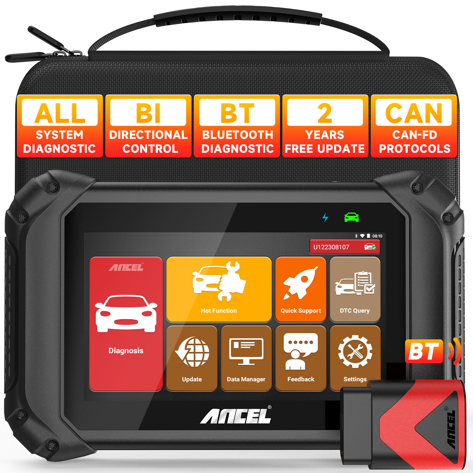 ANCEL V5 BT Bluetooth Bidirectional All System Car OBD2 Scanner Diagnostic Tool
