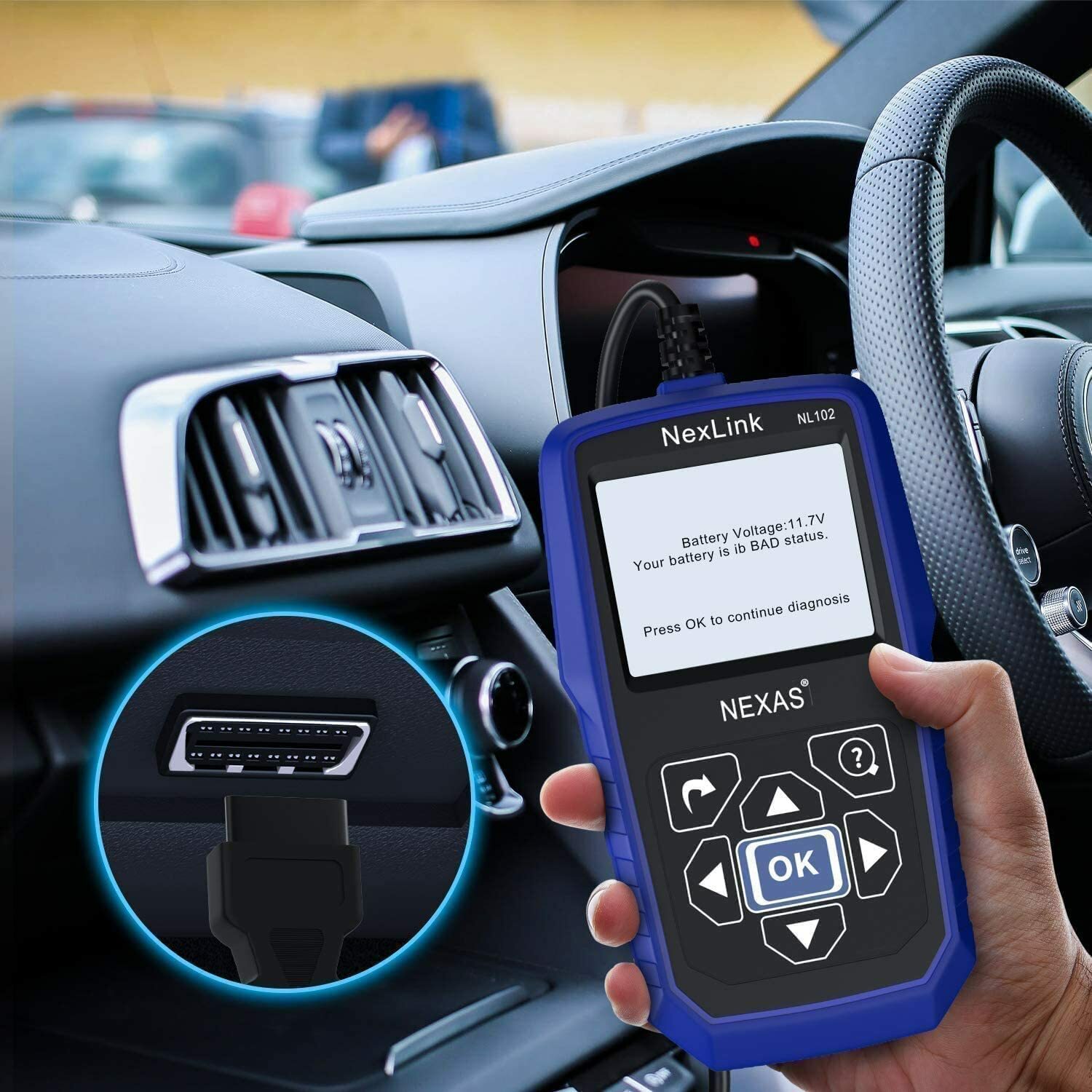 NEXAS Heavy Duty Truck Car Code Reader OBD Scanner Engine Check Diagnostic Tool