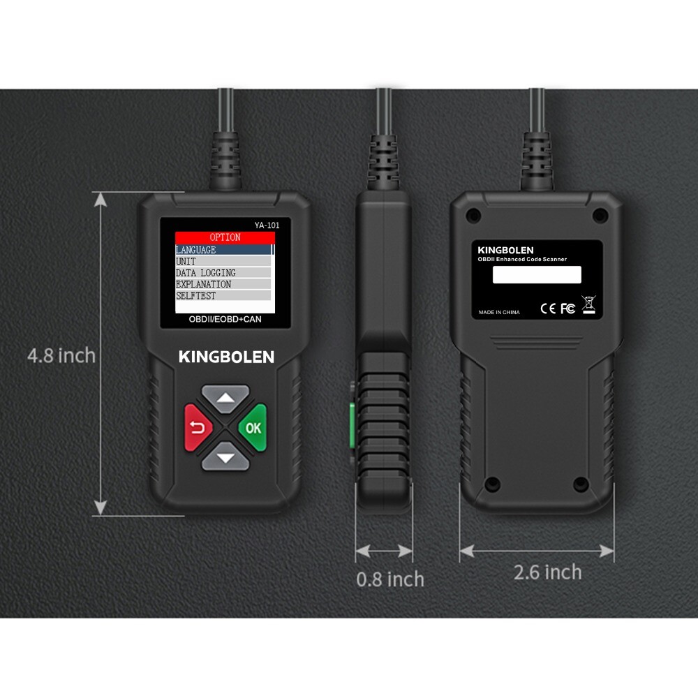 2026 KINGBOLEN YA101 OBD2 Scanner Car Check Engine Fault Automotive Code Reader
