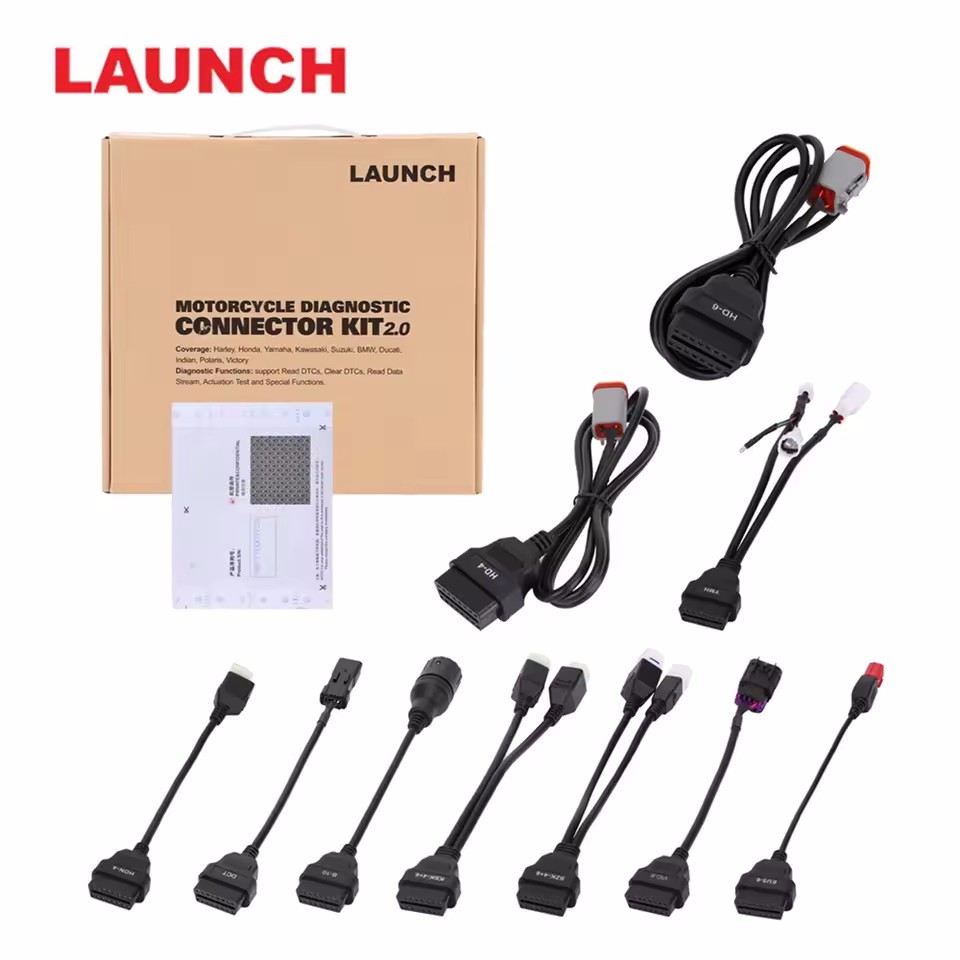 LAUNCH Motorcycle Diagnostic Connector Kits Support LAUNCH X431 Series Tablet