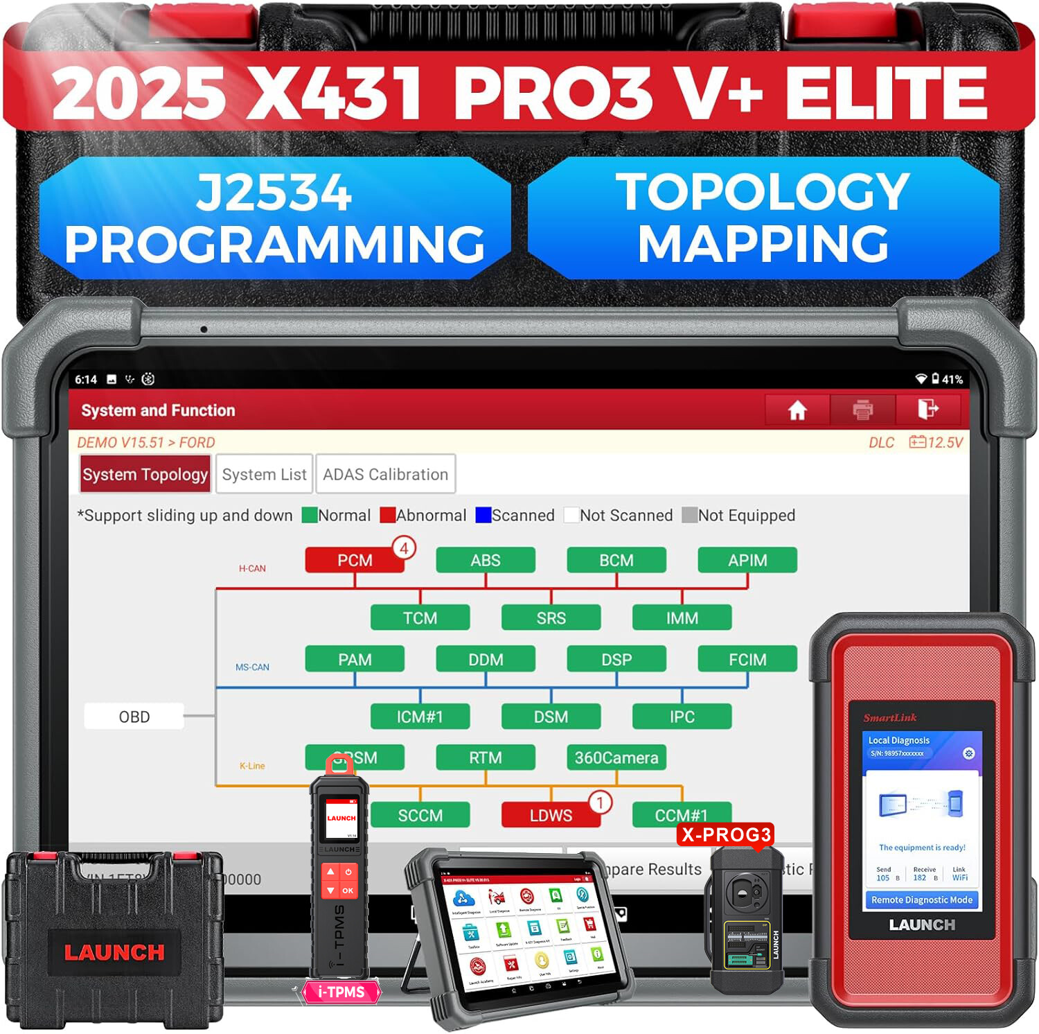 LAUNCH X431 PRO3S ELITE V+ 5.0 PRO5 X-Prog3 Diagnostic Tool Programming Coding
