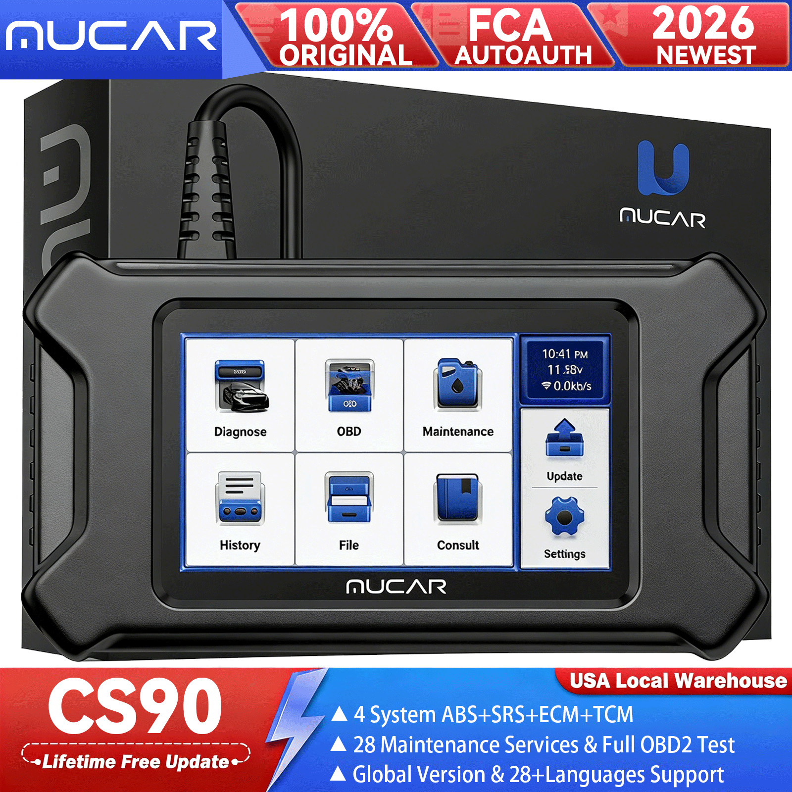 2026 NEWEST UPGRADED VERSION MUCAR CS90 LIFETIME FREE UPDATE 4 SYSTEM DIAGNOSTIC