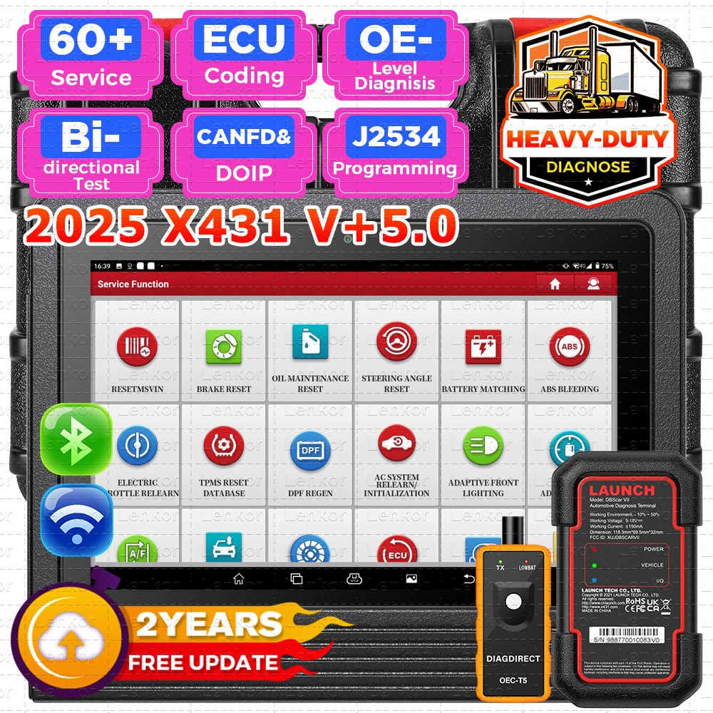 LAUNCH X431 PRO3S V+ 5.0 ELITE PRO5 Car Diagnostic Tool J2534 Programming Coding