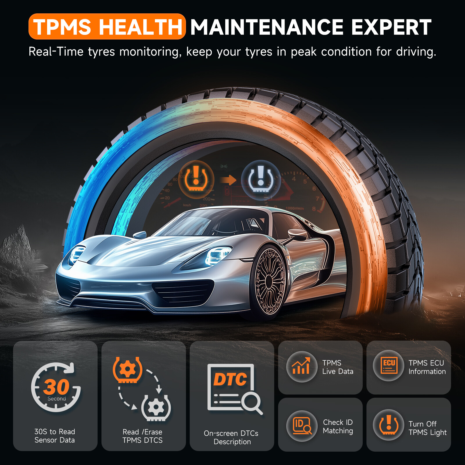Foxwell T2000 Pro TPMS Monitor System Tool for VW Ford GM OBD2 Diagnostic