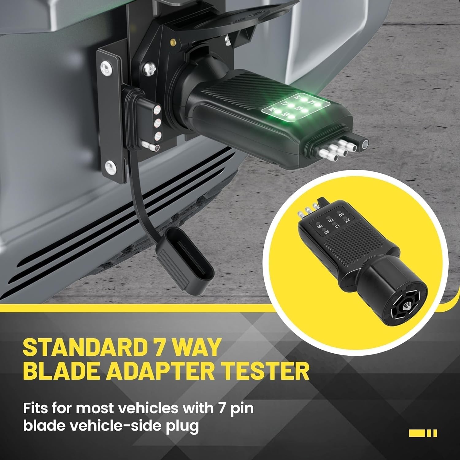 Versatile Trailer Tester for Boats, RVs, and Trucks with LED Light Functions